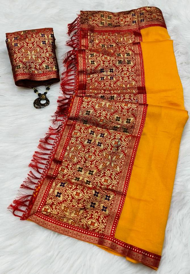 Dhruvi Designer Jacquard Vichitra Silk Sarees Wholesale Market In Surat With Price